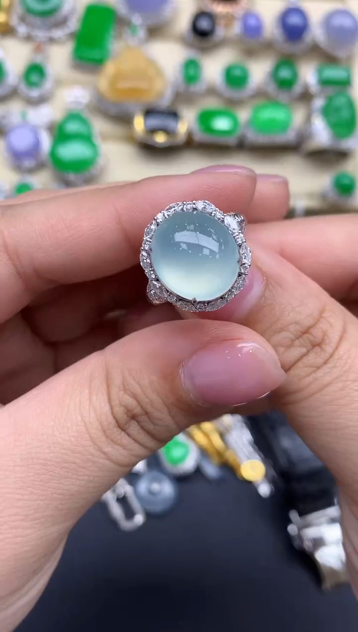 【闪购商品】翡翠戒指18K金镶嵌552-中国好珍宝