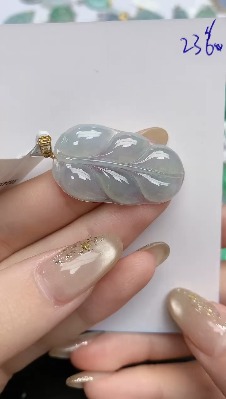 【闪购商品】翡翠颈饰18K金镶嵌天然缅甸翡翠A货