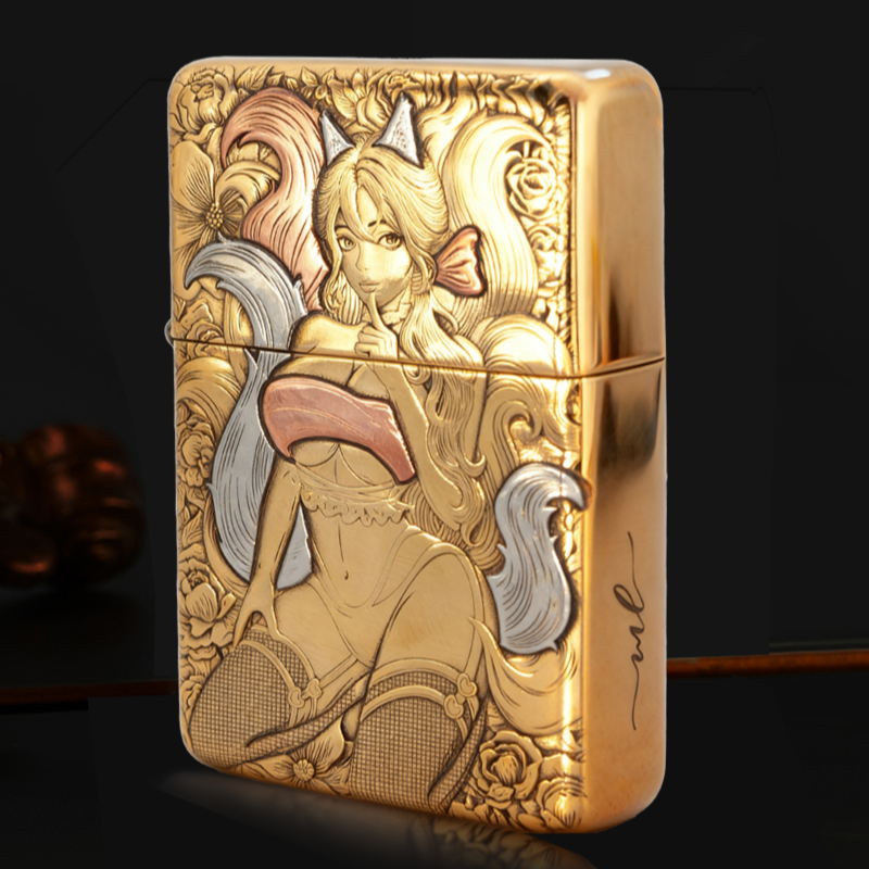 正品MYON勉牌新款M901九尾狐一机一码煤油打火机