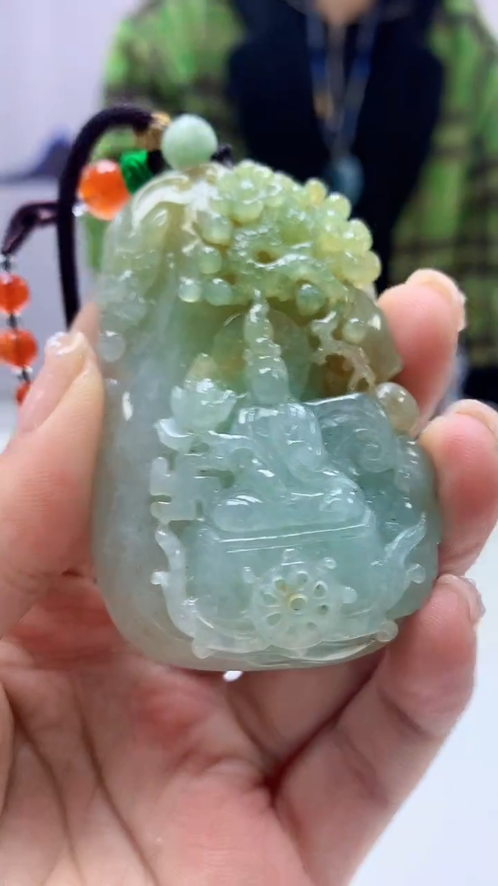 【闪购商品】定制翡翠未镶嵌3123ms-毛货挂件62