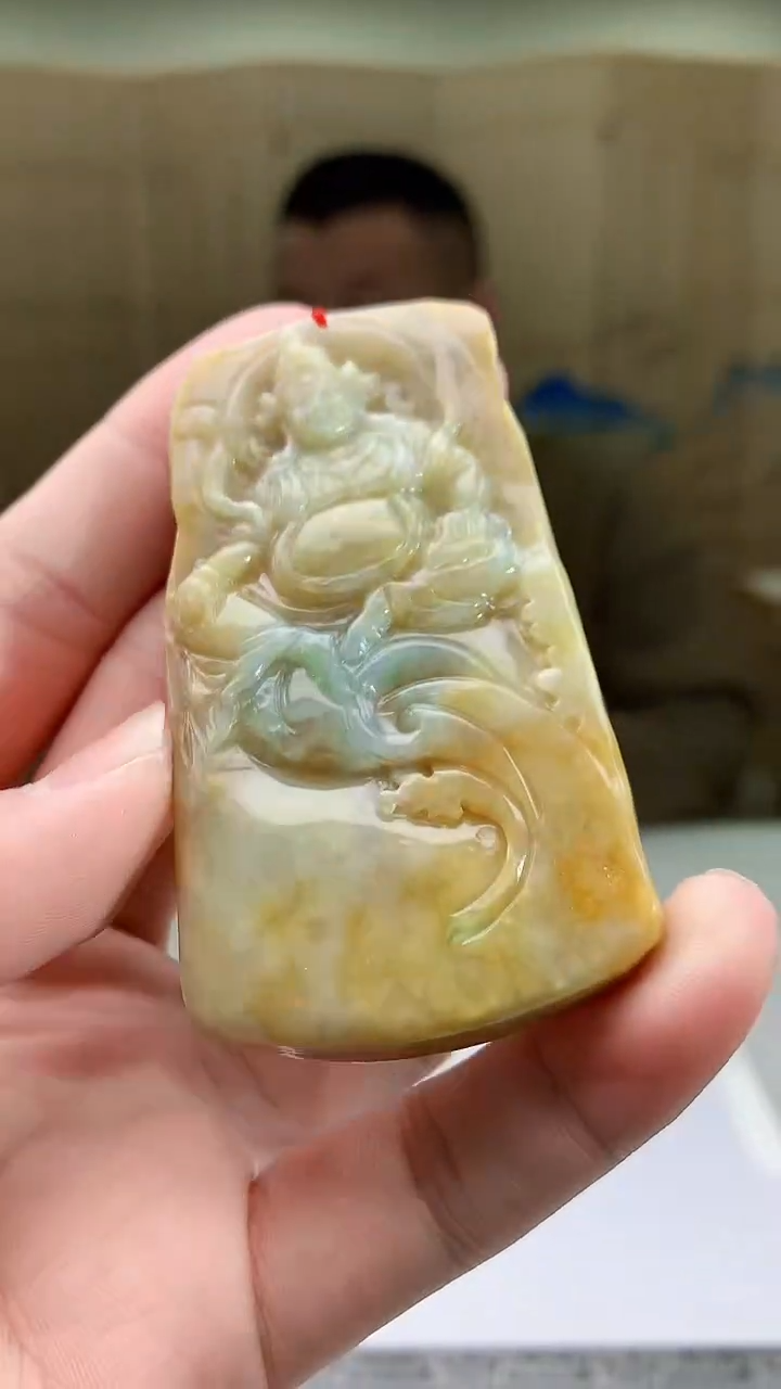 【闪购商品】定制翡翠未镶嵌4812bb-毛货挂件62