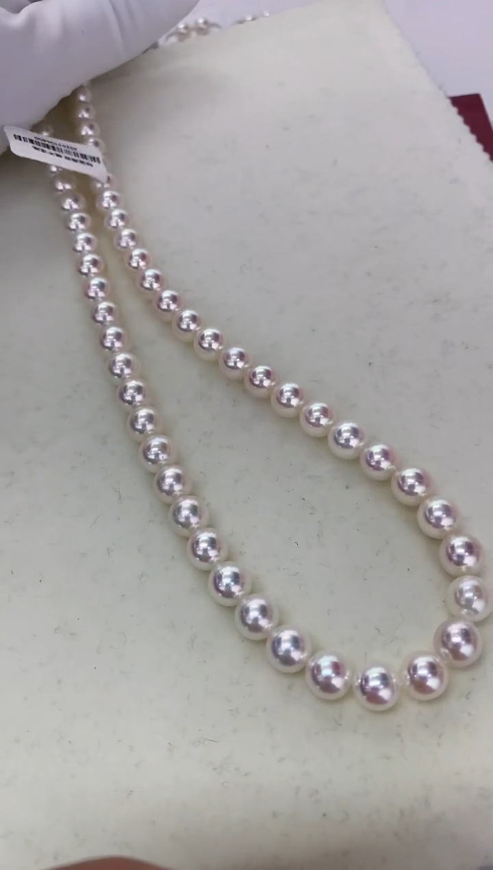 【闪购商品】海水珍珠颈饰未镶嵌7.5-8满珠链