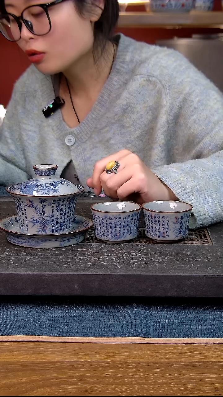 简装家用款3件套 老陶泥开片纹陶瓷茶具