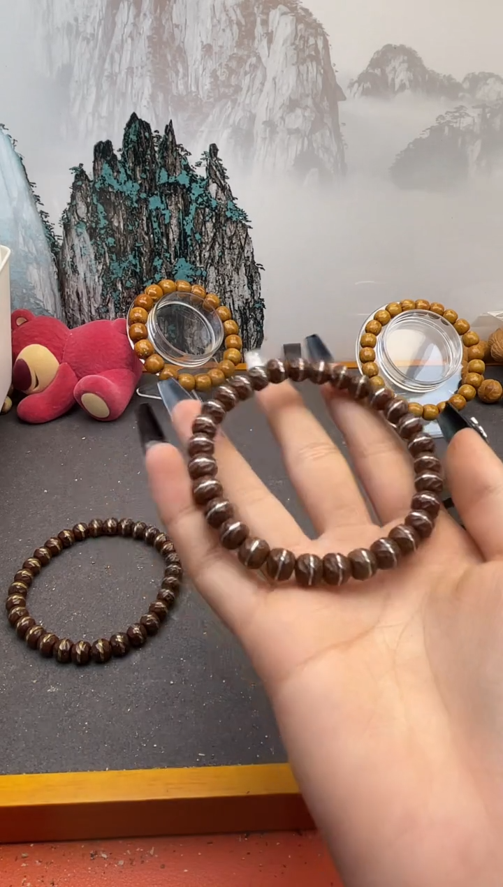 紫金鼠手串29号紫金鼠一线天雕刻