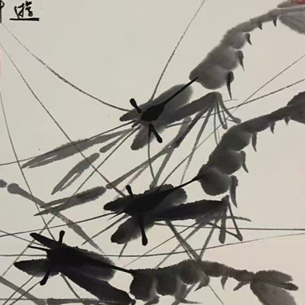 橱窗展示/乐雅文化艺术中心/齐子厚/宣纸国画/带证书