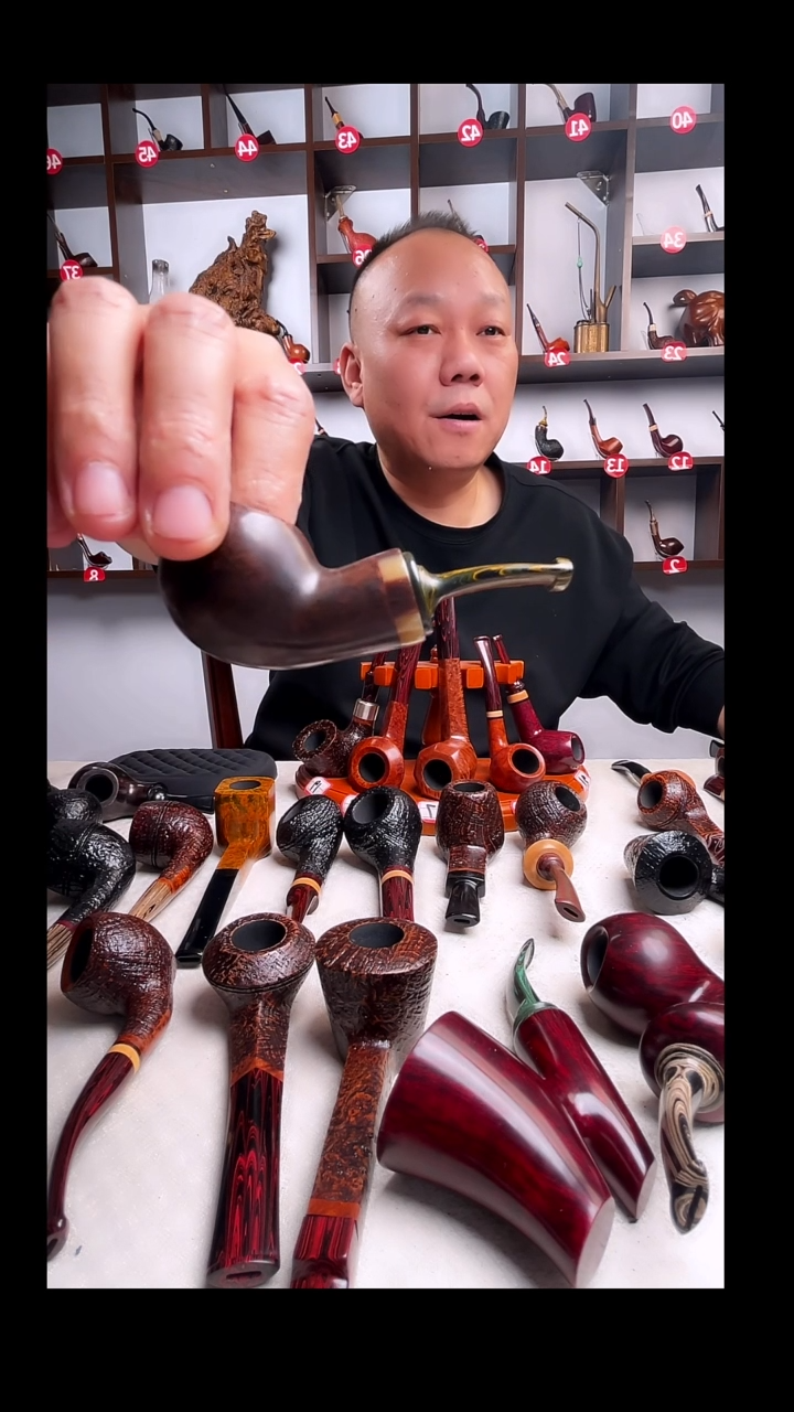 意大利石楠木手工打磨烟斗