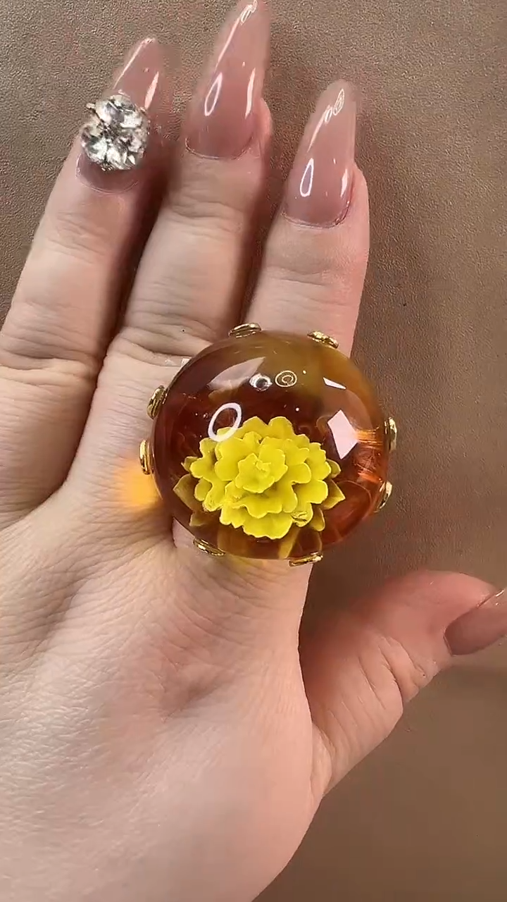 【闪购商品】琥珀戒指未镶嵌戒指