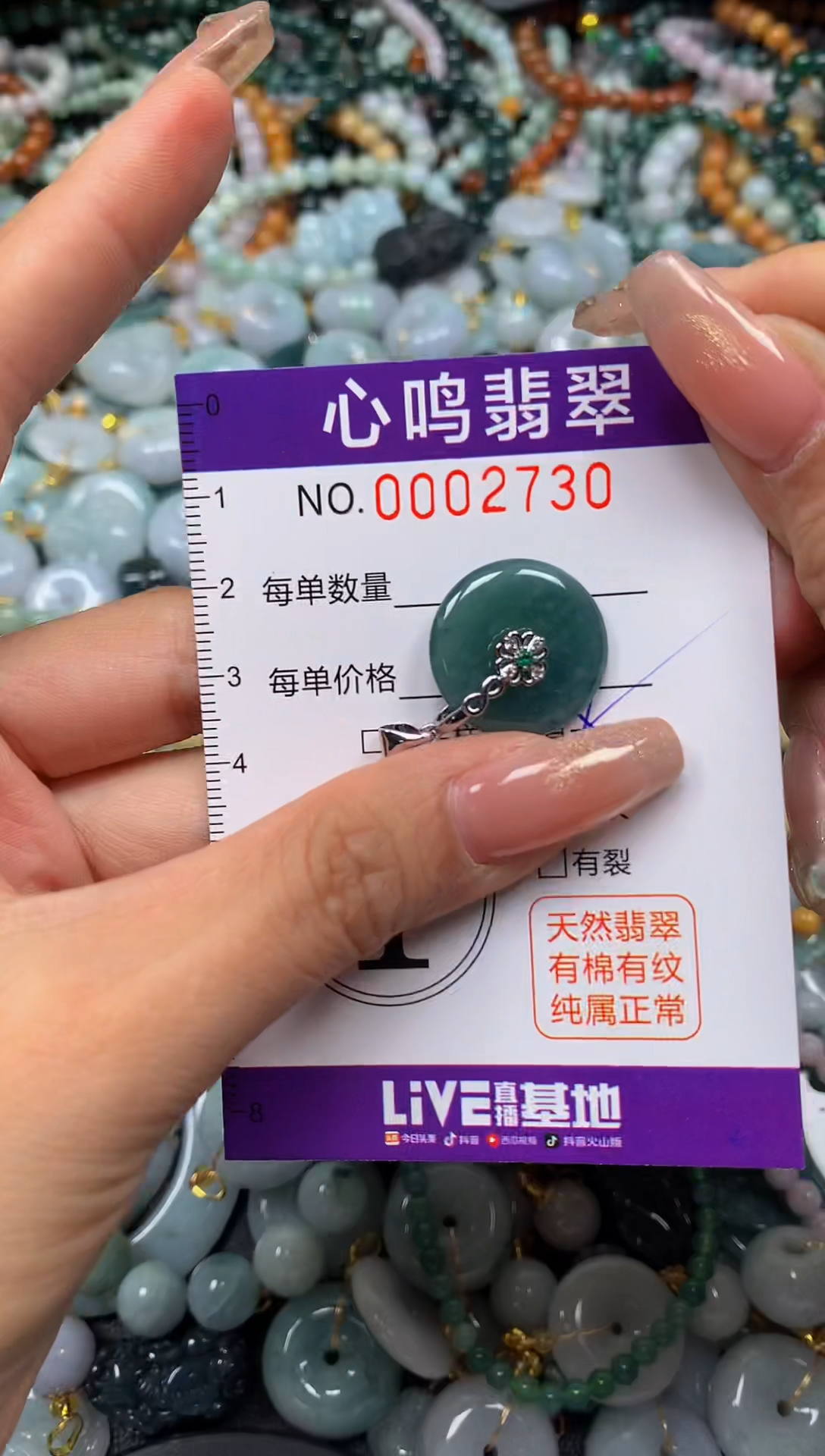 翡翠未镶嵌颈饰闪购002730