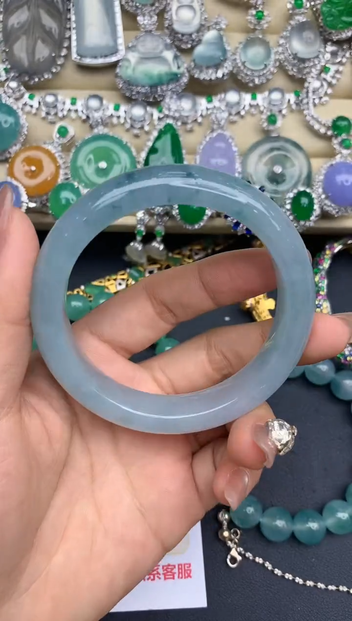 未镶嵌手镯翡翠355-中国好珍宝