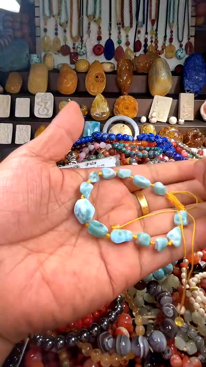 【闪购商品】针钠钙石（海纹石）手链未镶嵌(一物一件)137641