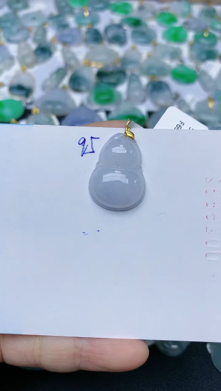 【闪购商品】翡翠颈饰18K金镶嵌天然翡翠A货    