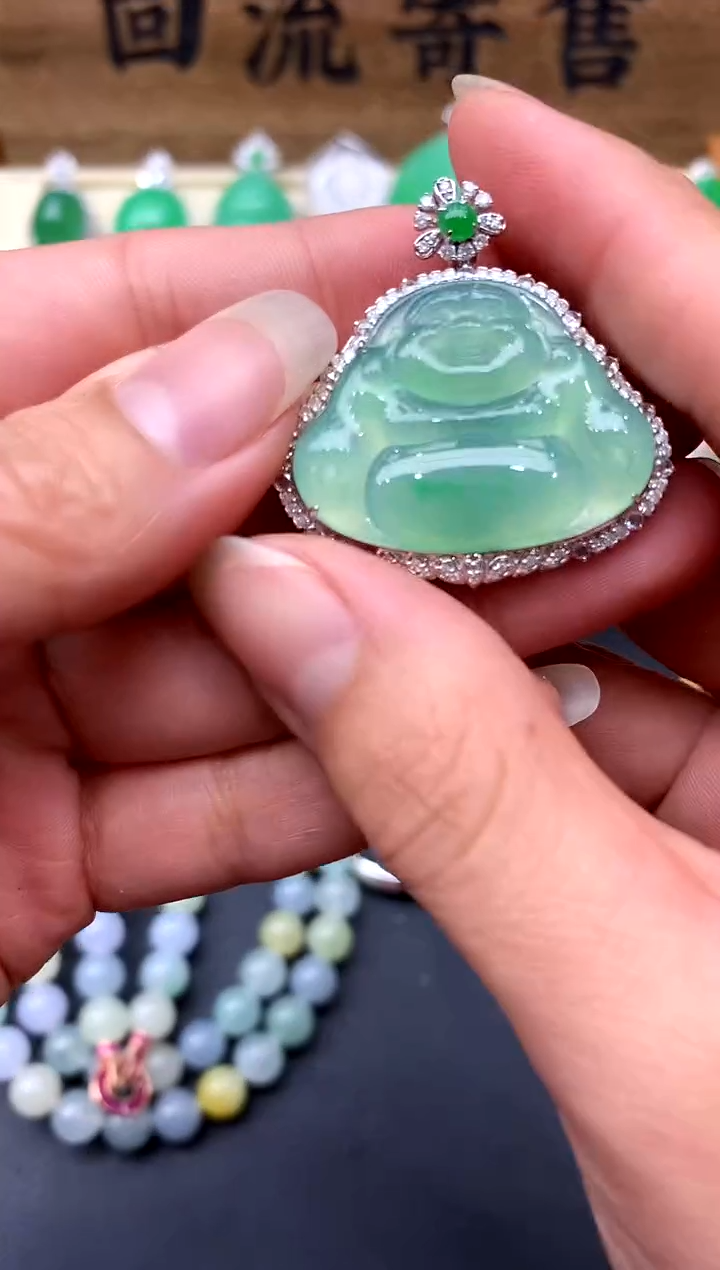 【闪购商品】翡翠颈饰18K金镶嵌447-中国好珍宝