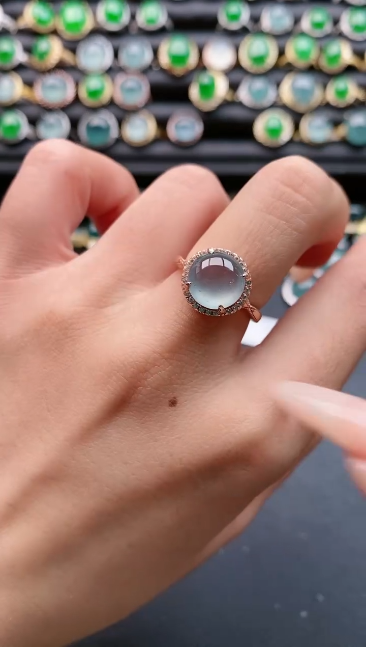 【闪购商品】翡翠戒指银S925镶嵌11111