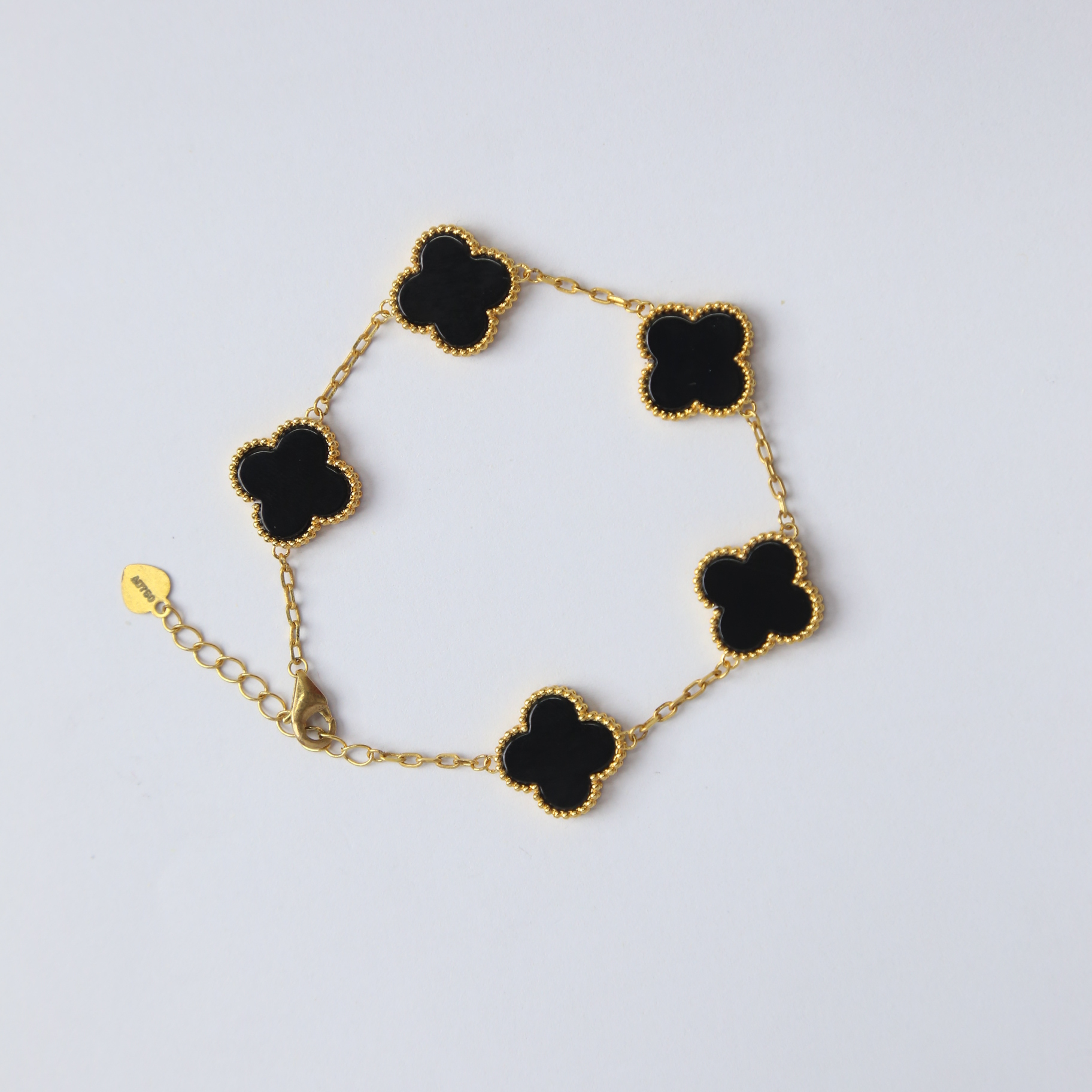 【未开价】请勿下单-15mm18K黑色五花手链-