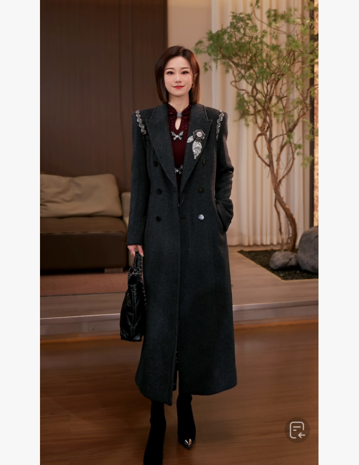 【腔调私服】Molly百搭时尚气质显瘦轻奢优雅加厚爆款外套 M2530153