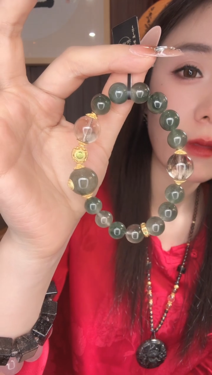 【闪购商品】水晶手串未镶嵌E995 绿发晶手串