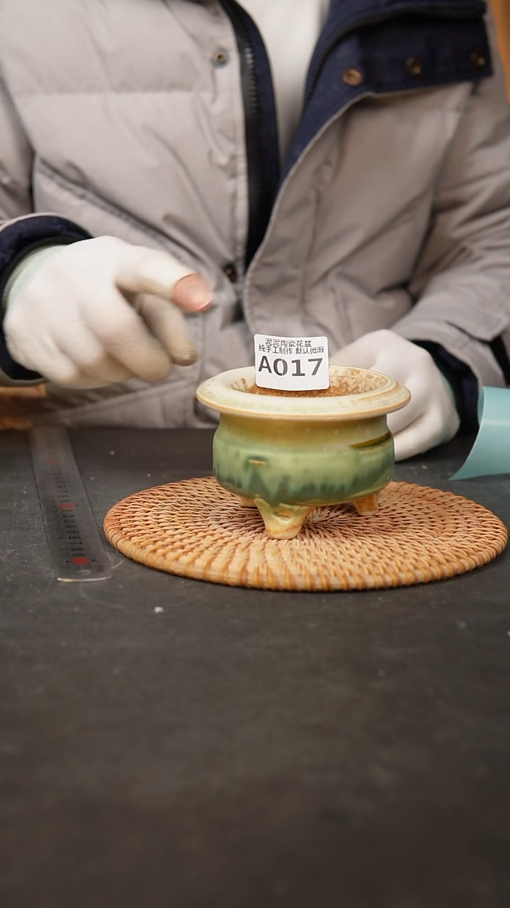 【闪购商品】瓷片017泥泥手工花盆