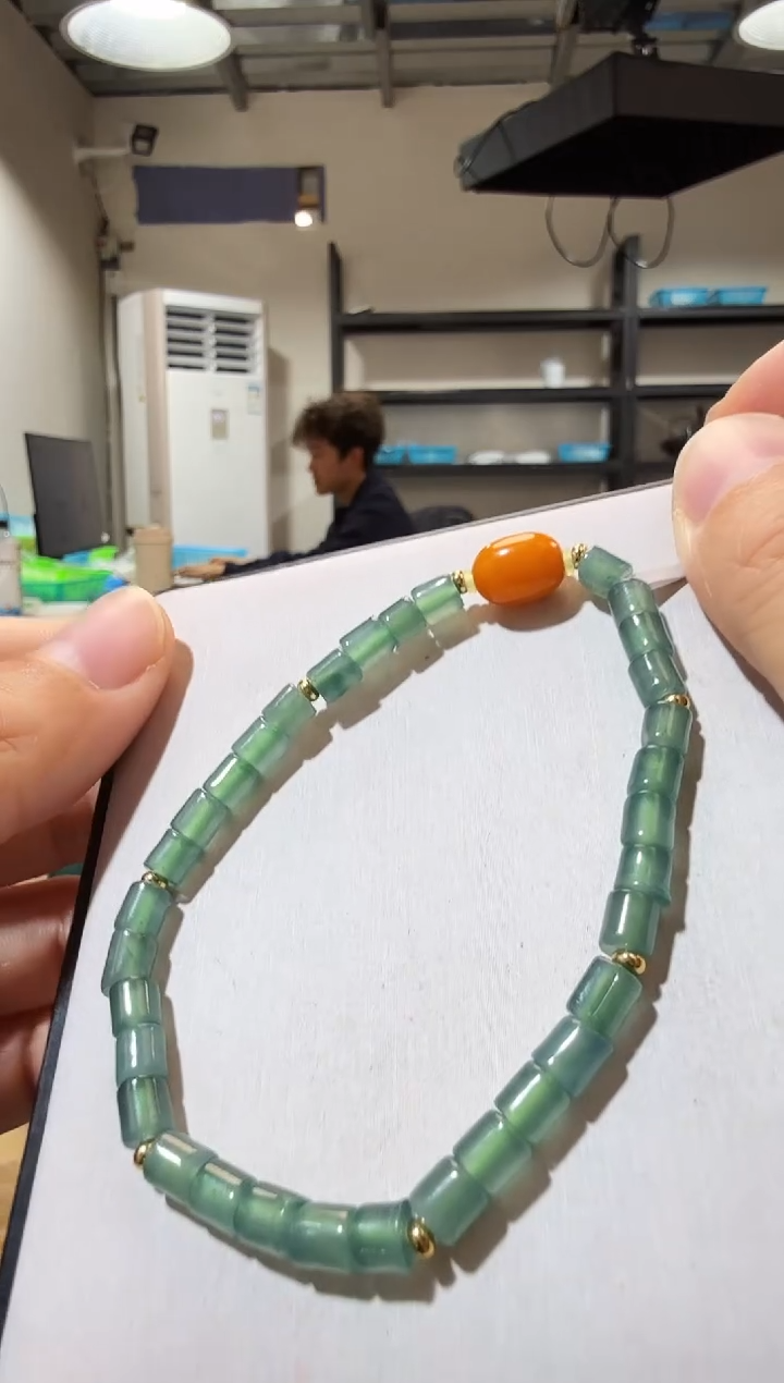 未镶嵌手链翡翠优0375 约4mm 多样性发一件 
