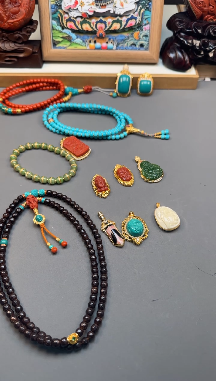 【闪购商品】南红玛瑙配饰配饰18K金镶嵌配饰配饰