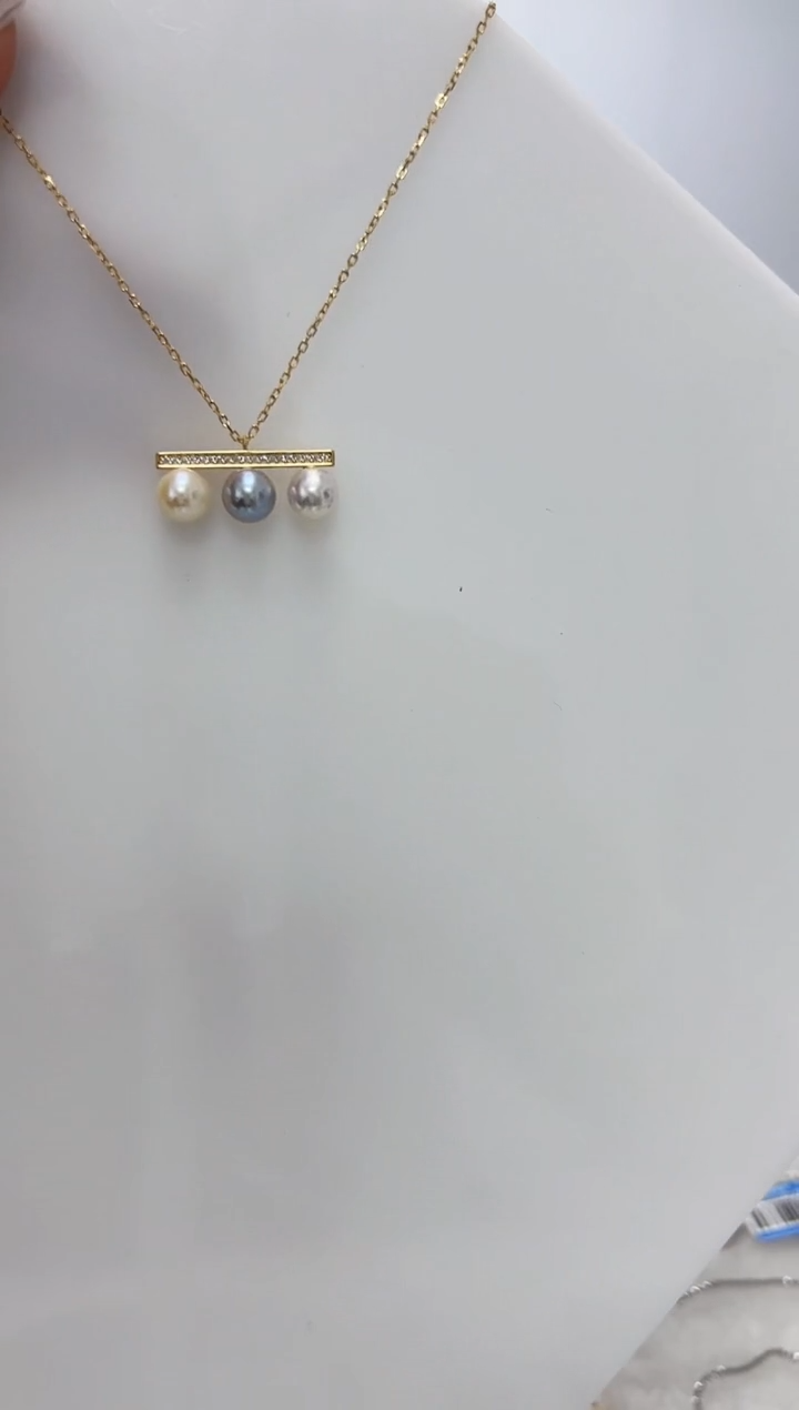 【闪购商品】海水珍珠DA银S925镶嵌套链 C1177