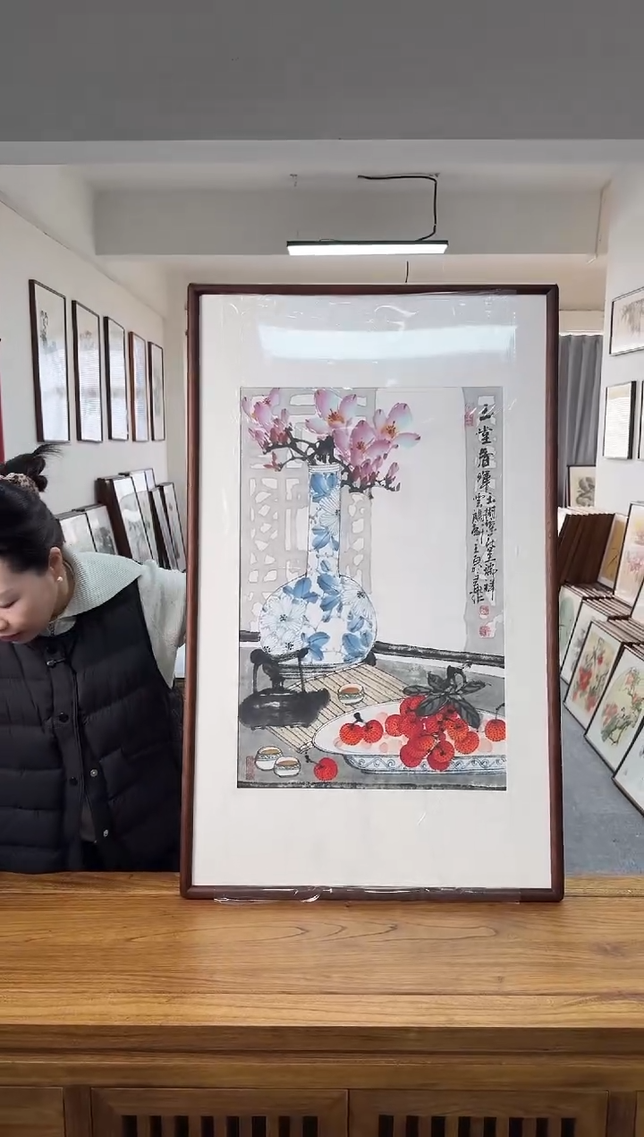 书法白羽06-63*103尺寸手绘同款