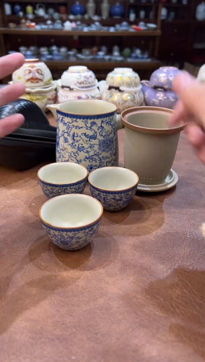 真的很便宜超好看会开片的旅行茶具