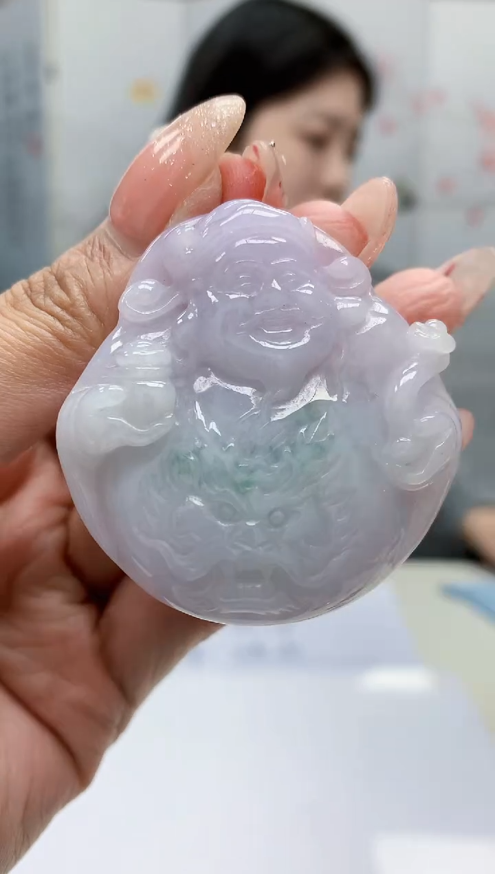 【闪购商品】定制翡翠未镶嵌0405MM-毛货挂件62