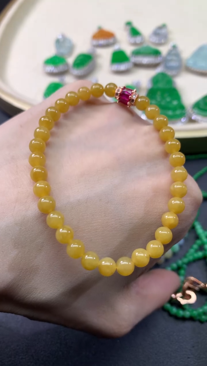 【闪购商品】翡翠手串未镶嵌90天然A货翡翠