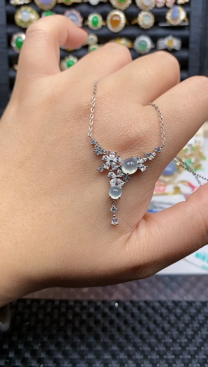 银S925镶嵌戒指翡翠385