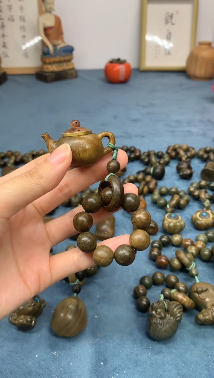 【闪购商品】维腊木（绿檀）把件把把壶香囊 送1瓶香丸