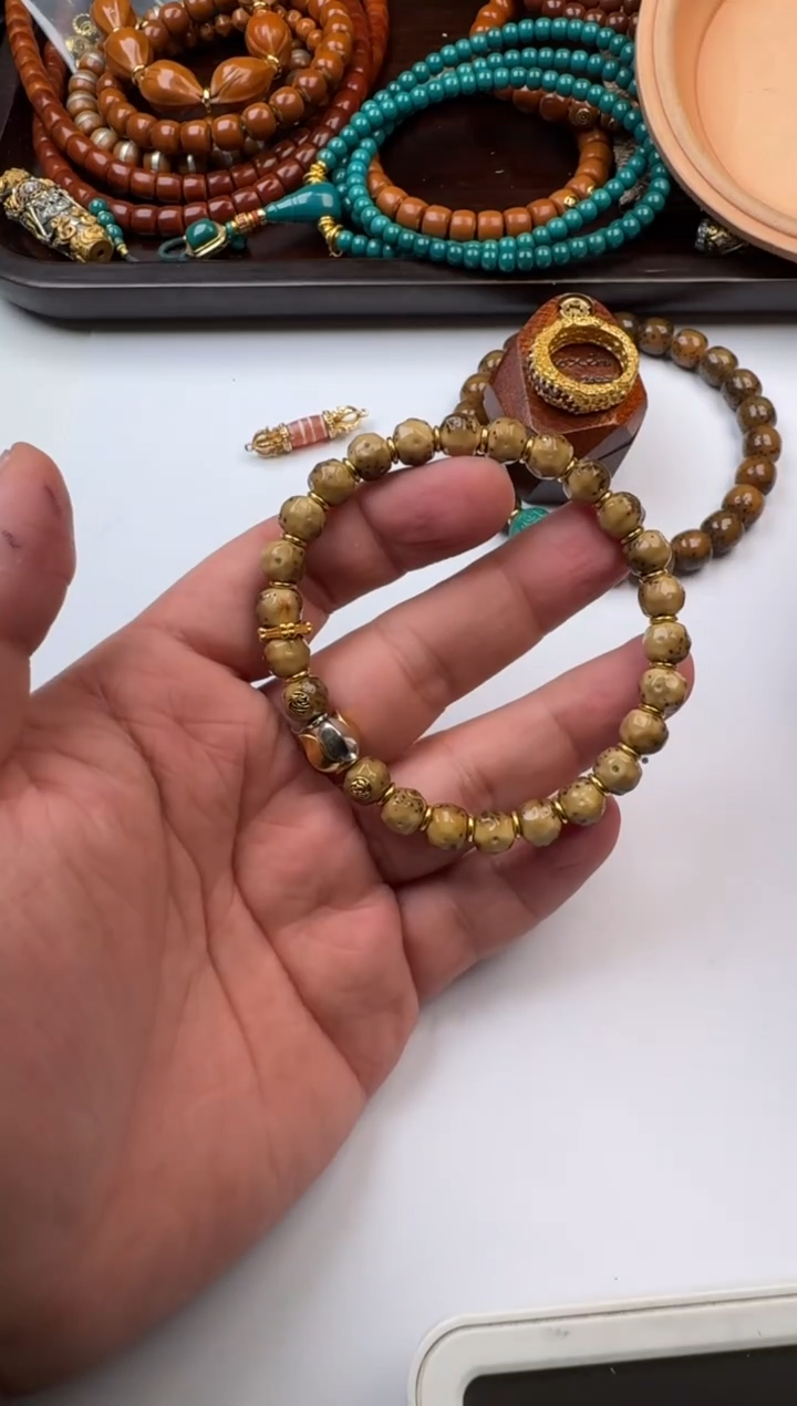 吊坠星月菩提星月素串