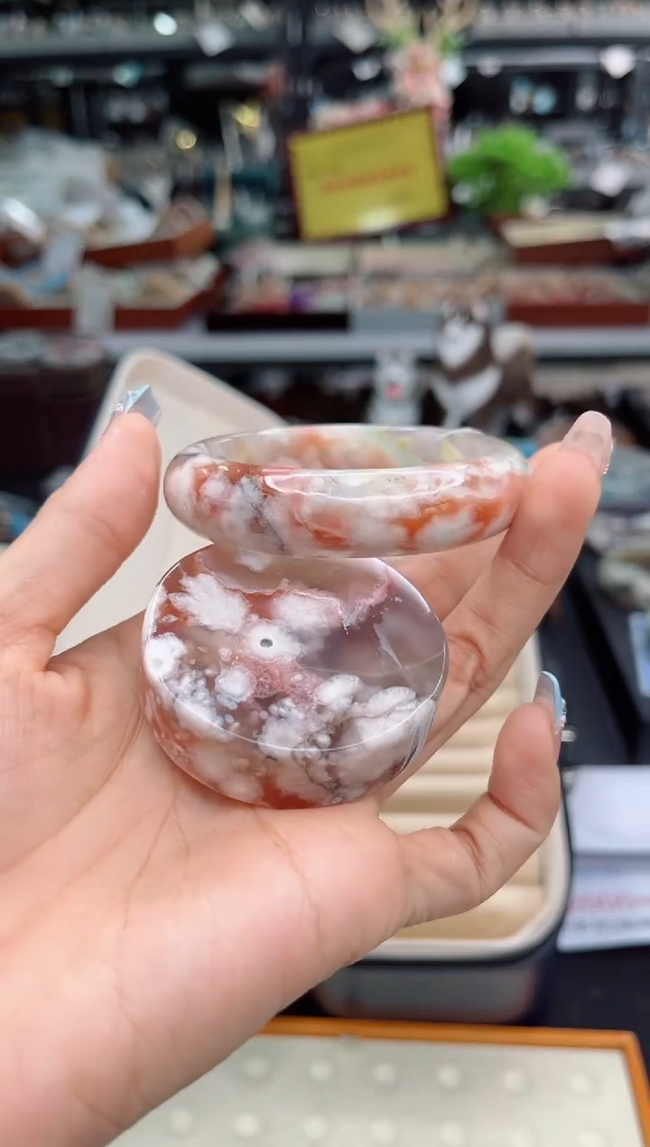 【闪购商品】石英质玉手镯未镶嵌53圈口（赠品镯心）S97105