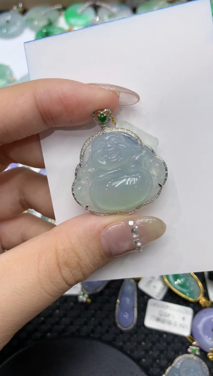 【闪购商品】翡翠颈饰18K金镶嵌222222222
