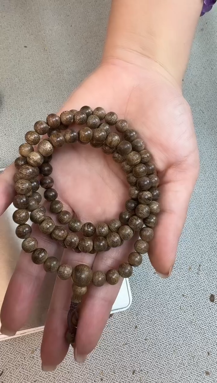 手串沉香0713加里曼丹野料圆珠多圈多样性发一