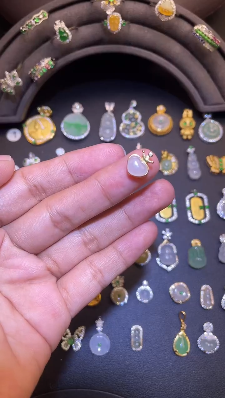 吊坠(不含链)银S925镶嵌翡翠1