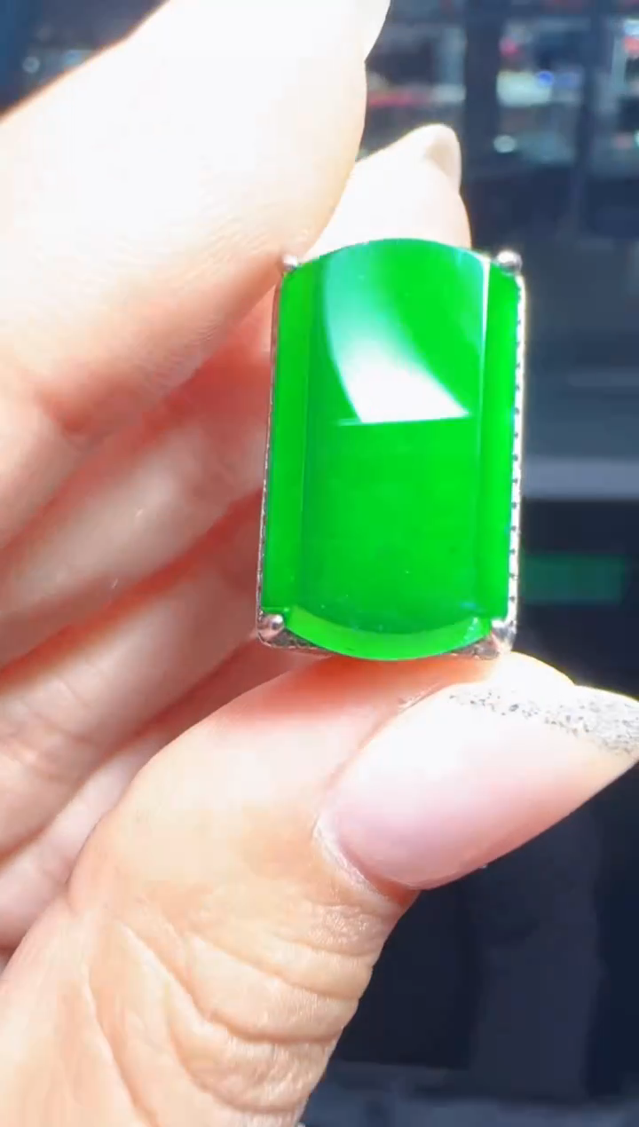 未镶嵌定制翡翠翡翠戒指46