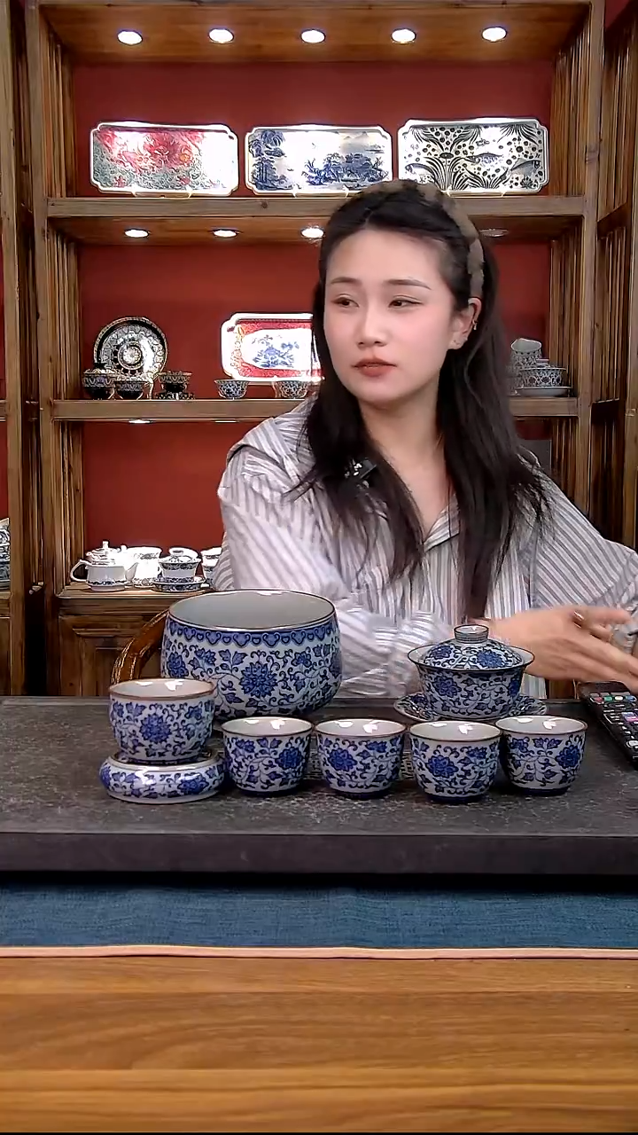 天****。简装家用款8件套 老陶泥开片纹陶瓷茶具