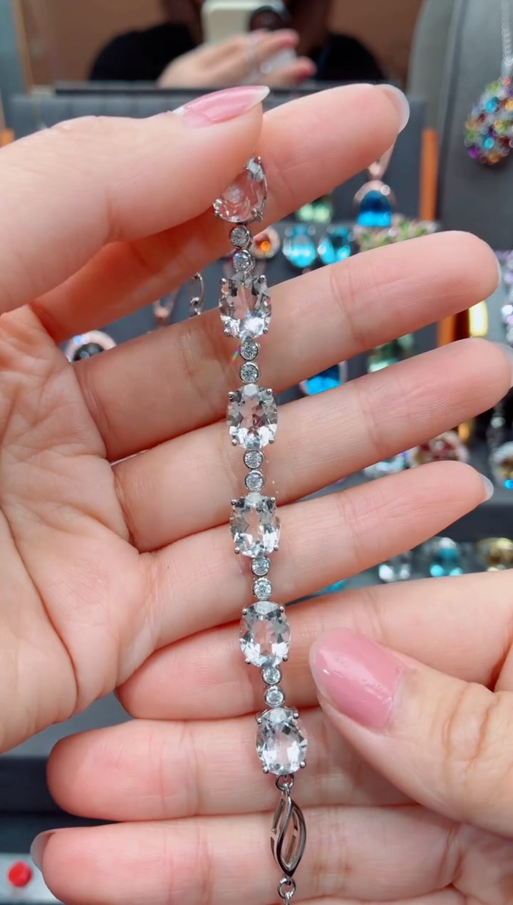 银S925镶嵌手链水晶水晶手链