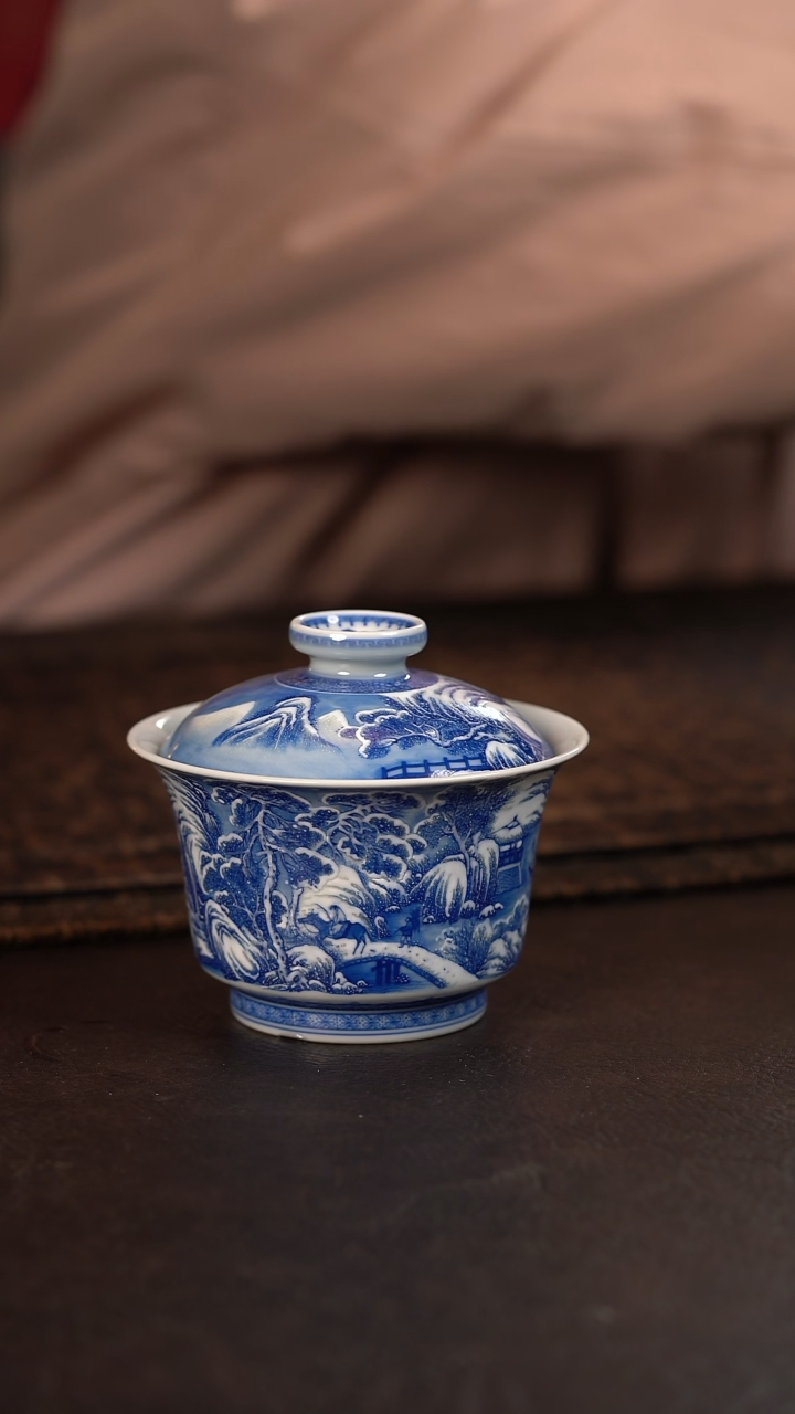 【闪购商品】杯仪贤堂重工雪景盖碗