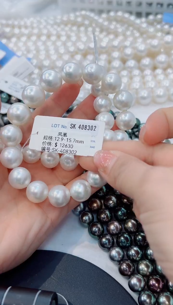 未镶嵌项链海水珍珠澳白SK 12.9-15.7 定99总54500