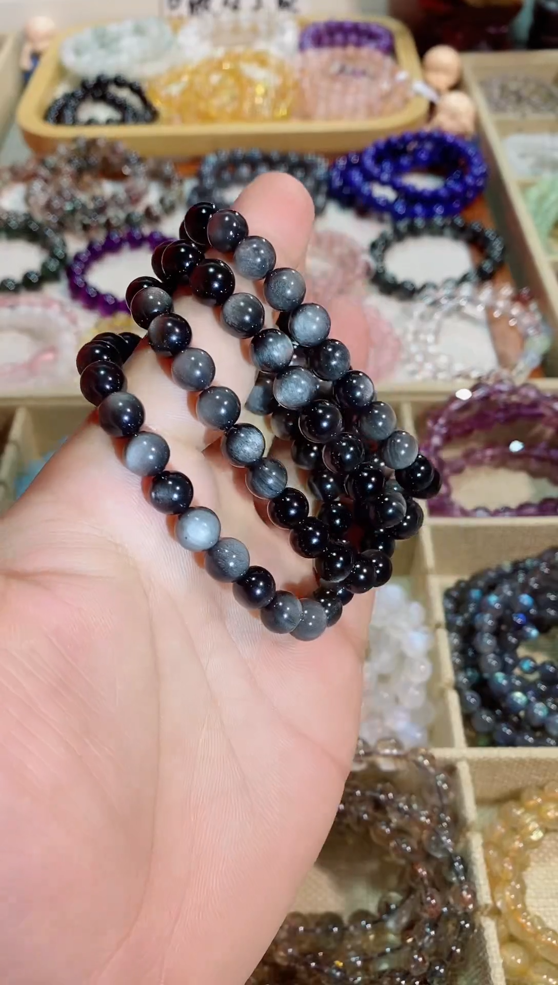 【闪购商品】水晶手链未镶嵌银耀石8M+ (多样性发其一）