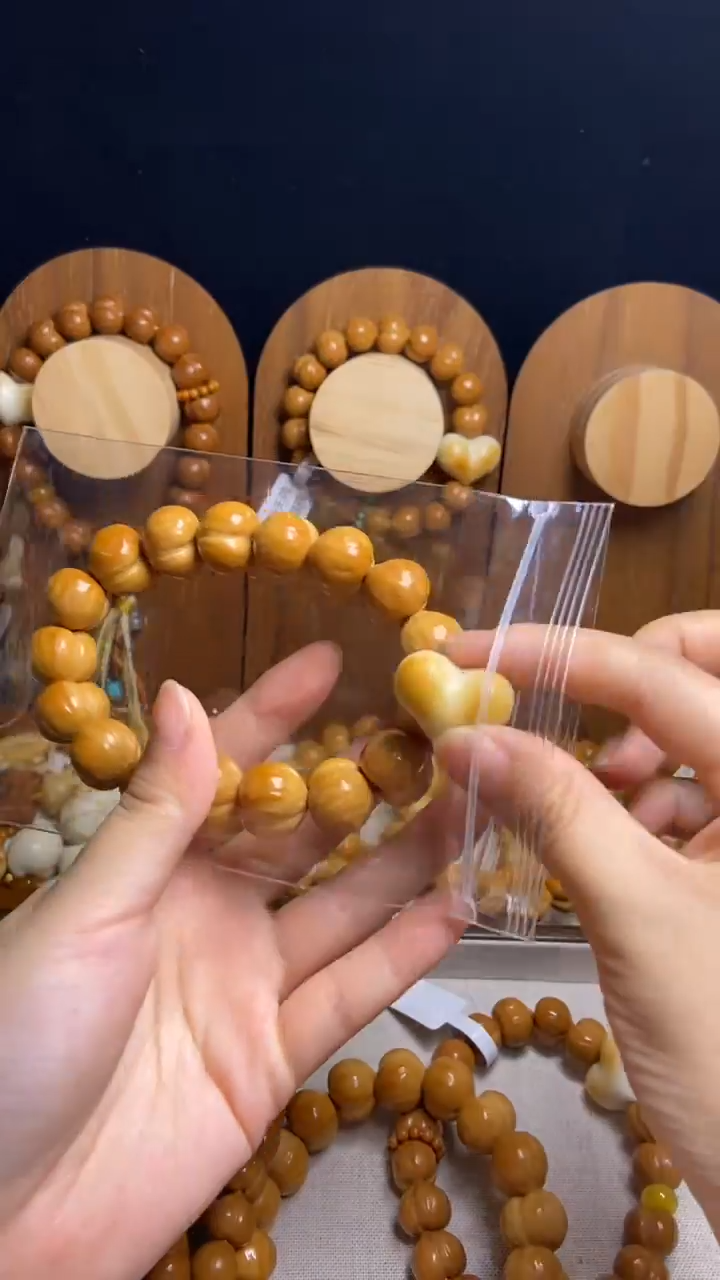 手串猴头核桃静*全品聚宝盆爱心手串