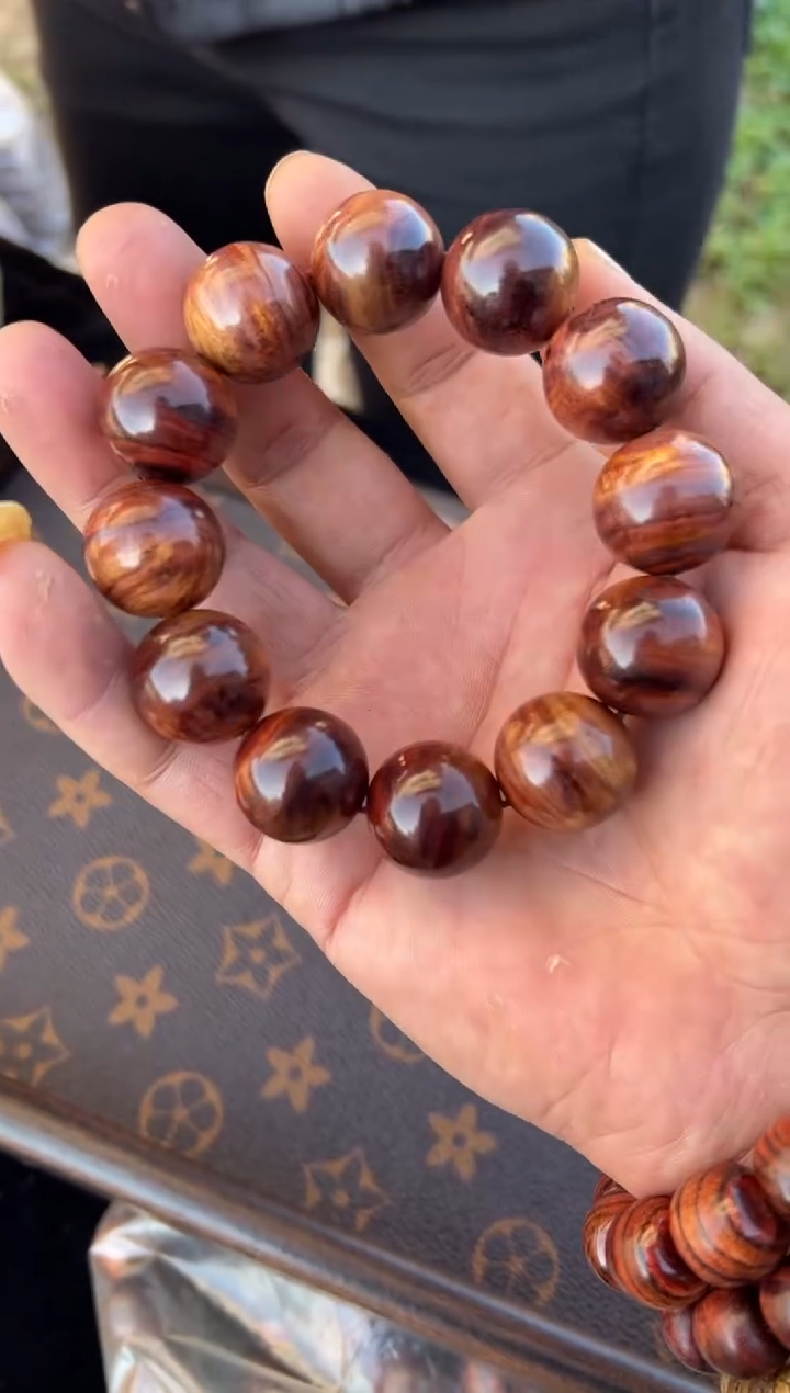 黄花梨/降香黄檀A023水波2.0圆珠手串238