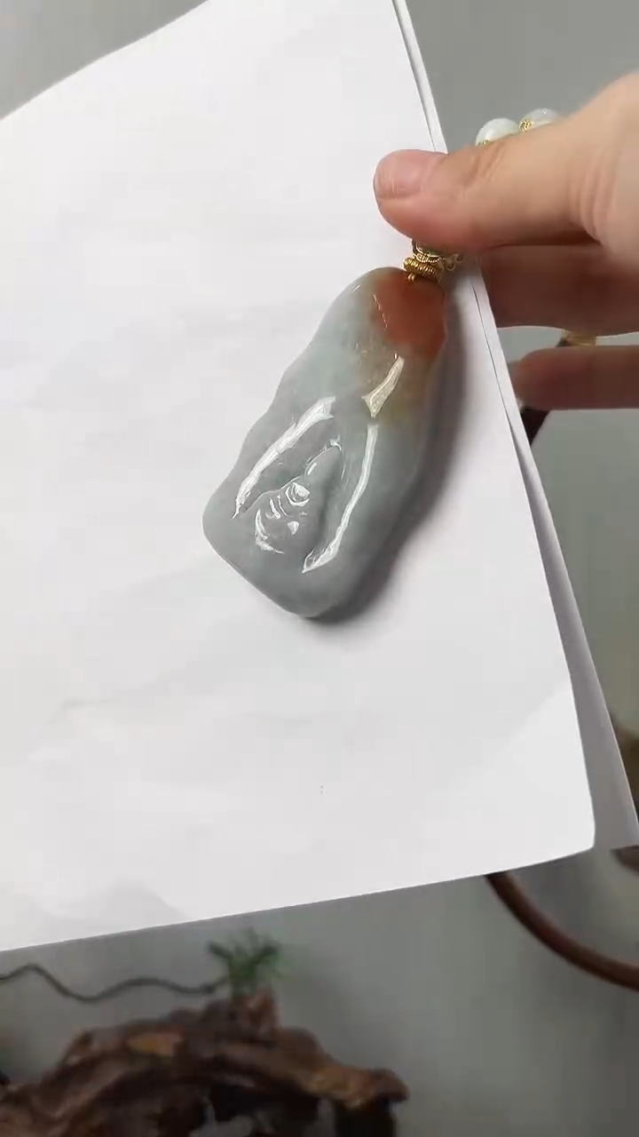 【闪购商品】翡翠颈饰未镶嵌无相观音