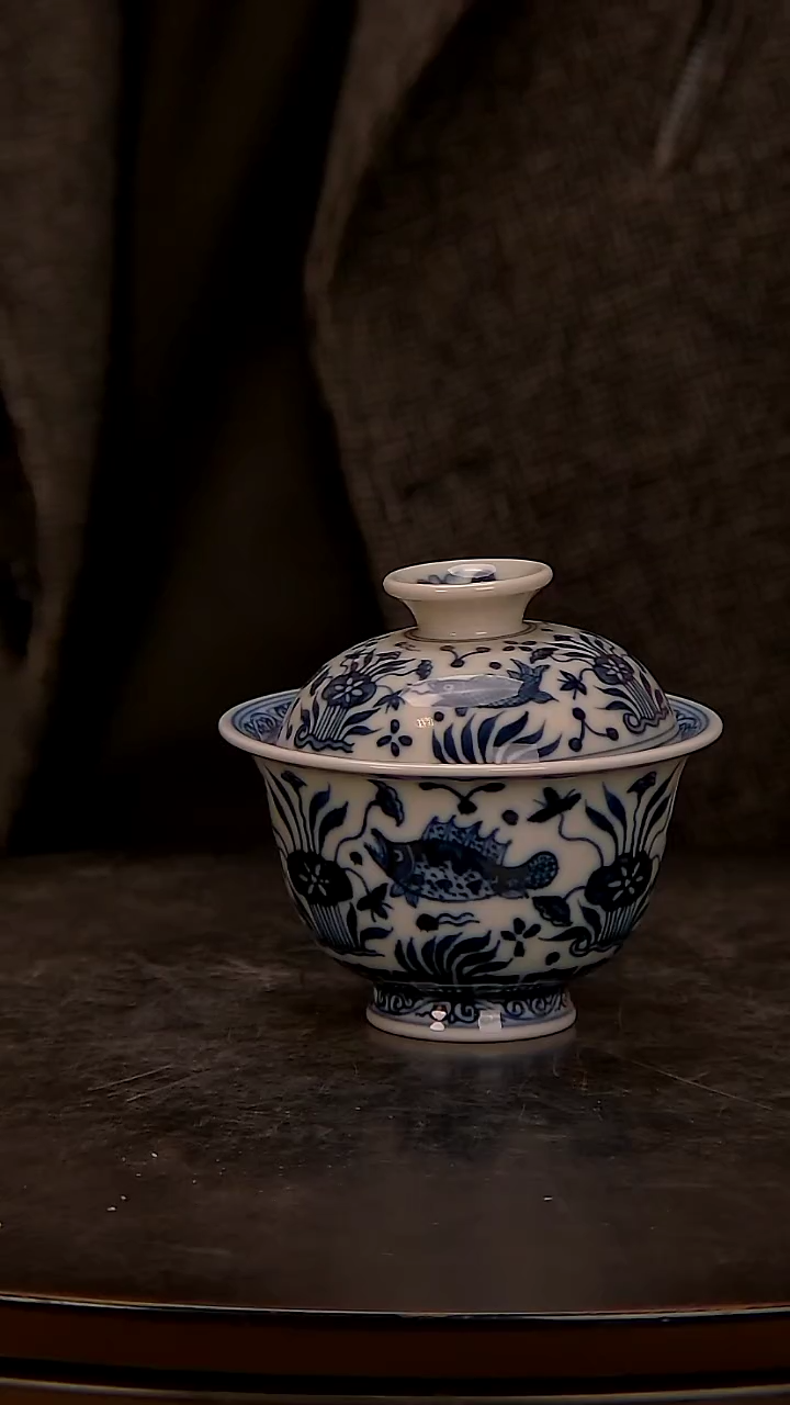 碗陶王安石柴窑二才盖碗