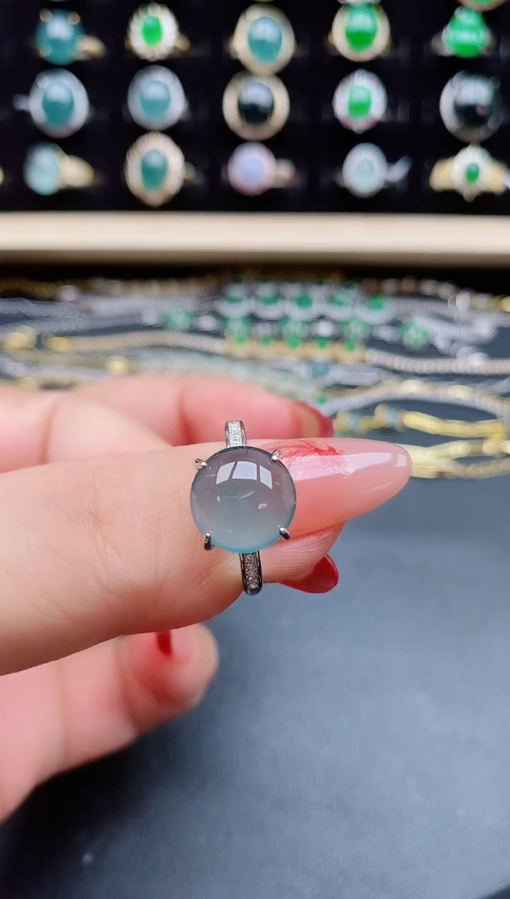 【闪购商品】翡翠戒指银S925镶嵌5080550