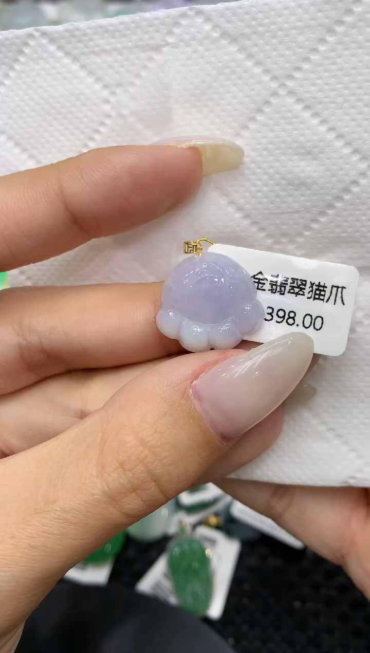颈饰18K金镶嵌翡翠111111111111