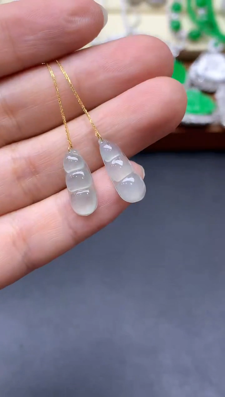 18K金镶嵌翡翠耳饰135-中国好珍宝