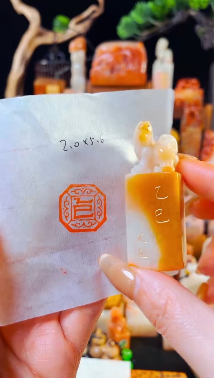 【闪购商品】老挝石印石手工篆刻《乙巳》