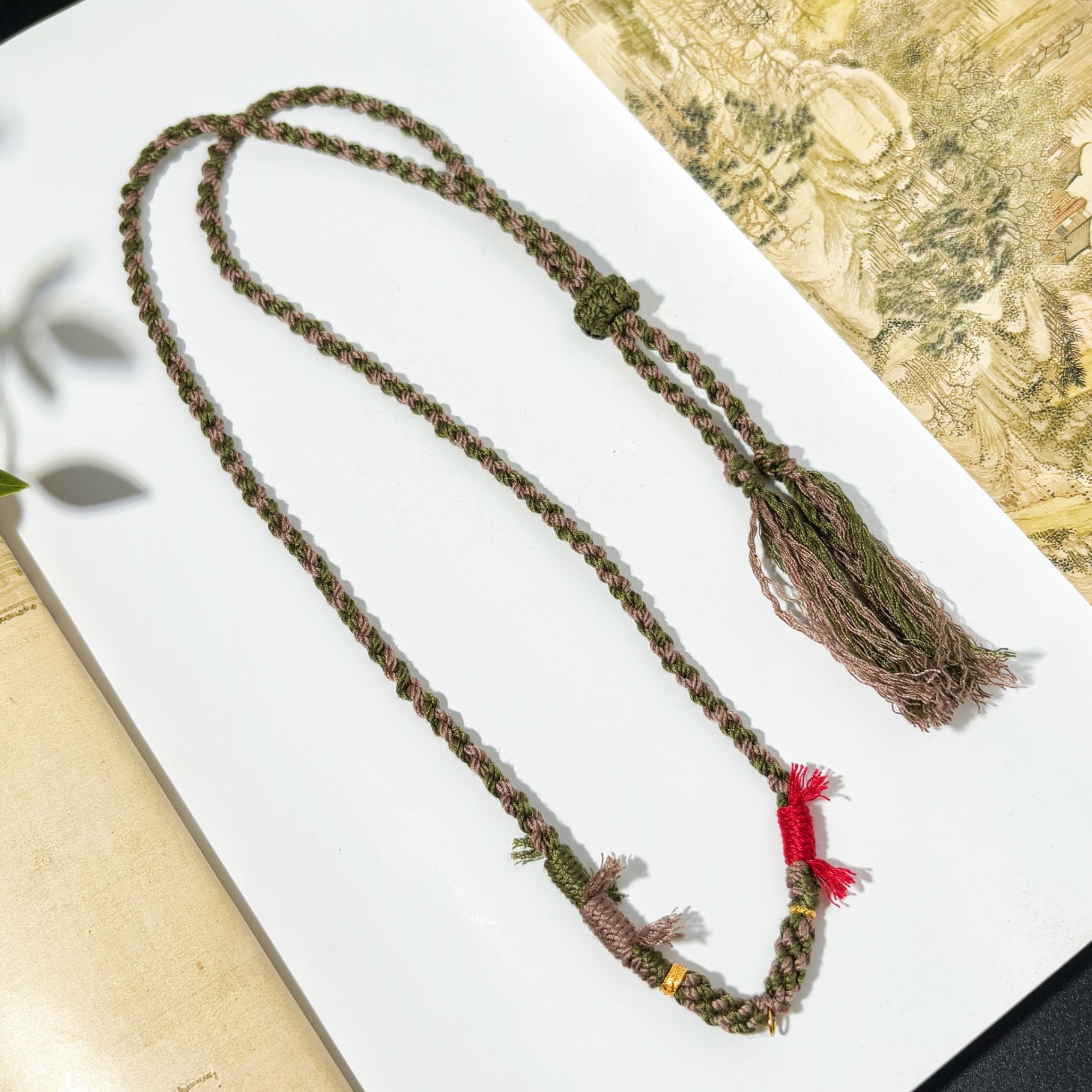 手工编制百搭文玩绳子可抽拉.多样发其一